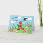 Carte Fox Red Labrador et la lettre Quelqu'un s'occupe (Devant)