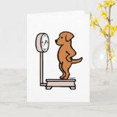 Carte Fox Red Labrador sur l'échelle (Fleur jaune)