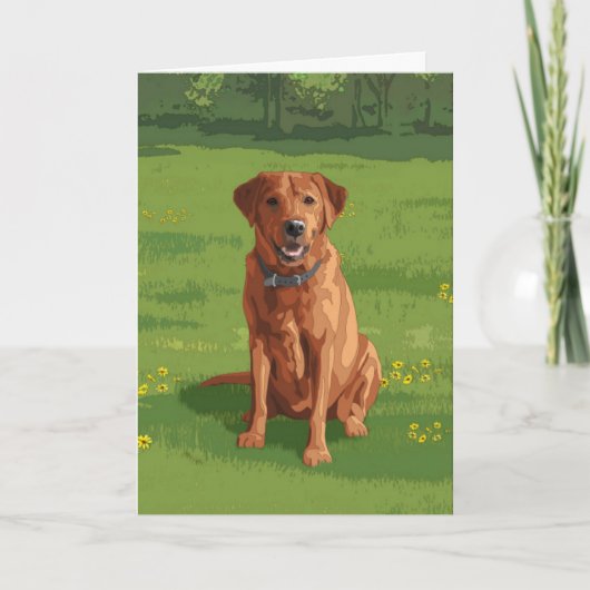 Carte Fox Red Yellow Labrador Retriever Chien (Devant)