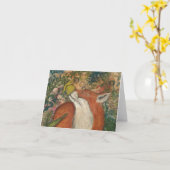 Carte Fox rouge et jonquille Ceville d'art de médias (Fleur jaune)