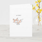 Carte Fox s'excuser (Fleur jaune)