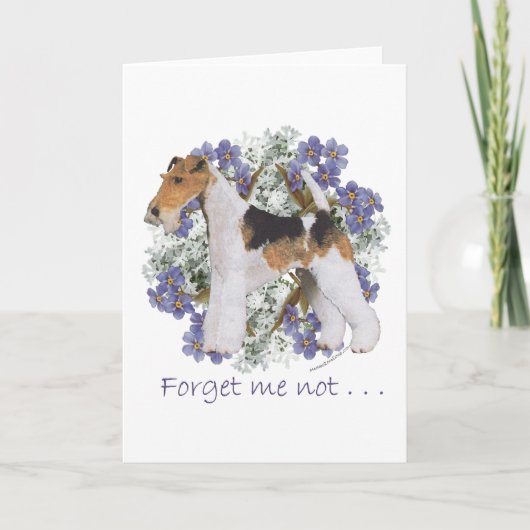 Carte Fox-Terrier à poil dur Myosotis (Devant)