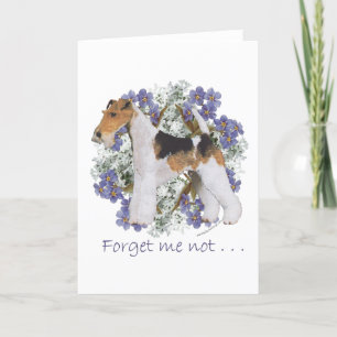 Carte Fox-Terrier à poil dur Myosotis