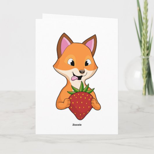 Carte Fox with Strawberry (Dos)