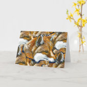 CARTE FOXES (Fleur jaune)