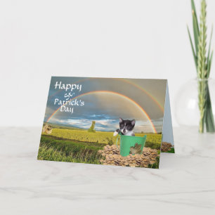 Carte Foxi Moxi Fête de la Saint Patrick du chat