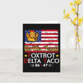 Carte Foxtrot Delta Taco 8647 Allons Taco Us Drapeau We (Fleur jaune)