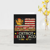 Carte Foxtrot Delta Taco 8647 Allons Taco Us Drapeau We  (Fleur jaune)
