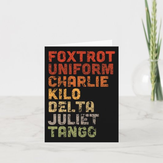 Carte Foxtrot Uniform Djt (Devant)