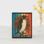 Carte Foxtrots Deltas Tangos Penguins Anti Trump (Fleur jaune)