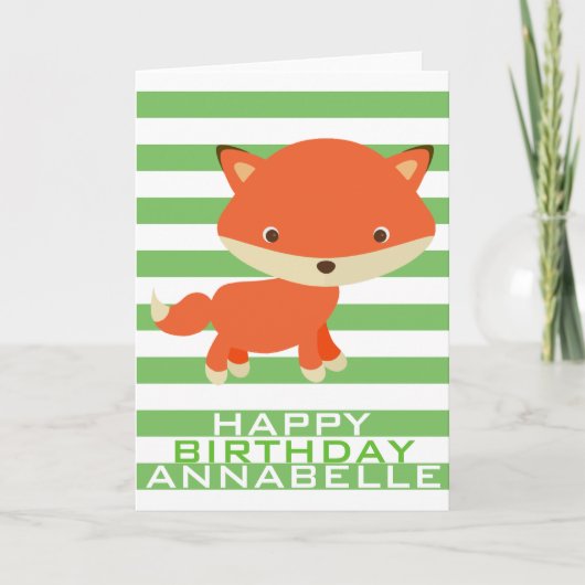 Carte Foxy Anniversaire (Devant)