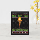 Carte Fra-gee lay drôle Noël Fragile Noël Italien Xmas W (Fleur jaune)