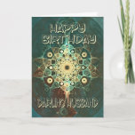 Carte Fractal grunge birthday card for a darling husband<br><div class="desc">A distressed effect card with a grungy feel.</div>