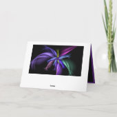 Carte Fractale élégante de noir violet jaune et bleu (Dos)