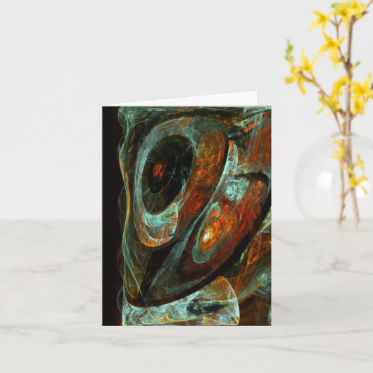 Carte Fractionner l'art Abstrait (Fleur jaune)