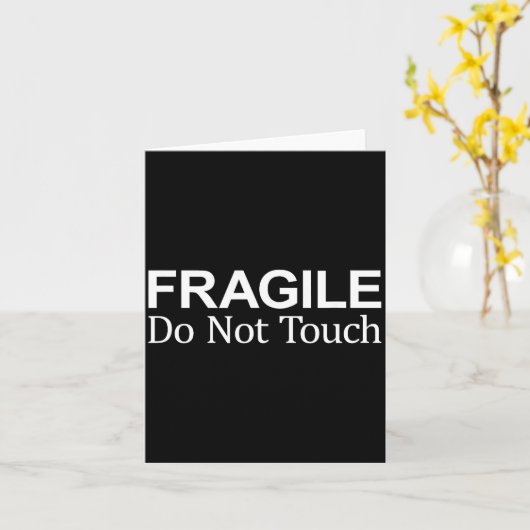 Carte Fragile - Do Not Touch -  (Fleur jaune)