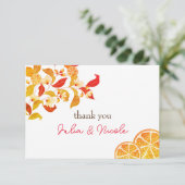 Carte Fraîcheur Citrus Foliage Mariage (Debout devant)