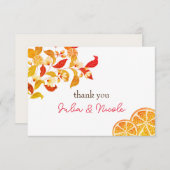 Carte Fraîcheur Citrus Foliage Mariage (Devant / Derrière)