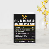 Carte Frais de diagnostic du plombier drôle (Fleur jaune)