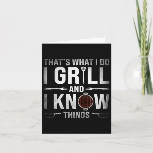Carte Fraisage amusant Barbecue Fumer Viande Fumer Gr (Devant)