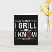 Carte Fraisage amusant Barbecue Fumer Viande Fumer Gr (Fleur jaune)