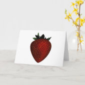 Carte fraise (Fleur jaune)