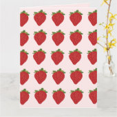 Carte Fraise Douce Fruit Fraises Salutation (Fleur jaune)