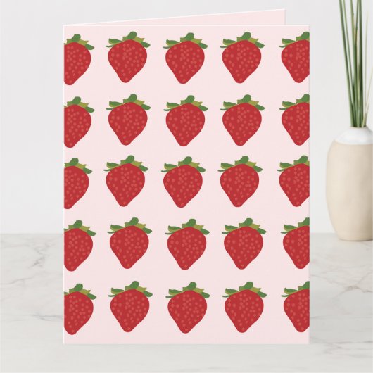 Carte Fraise Douce Fruit Fraises Salutation (Devant)