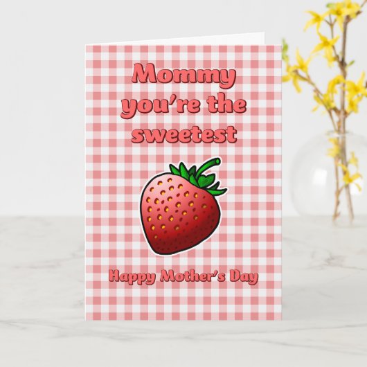 Carte Fraise la plus sucrée (Fleur jaune)