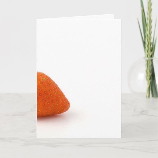 Carte Fraise simple sur Arrière - plan blanc (Devant)
