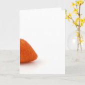Carte Fraise simple sur Arrière - plan blanc (Fleur jaune)