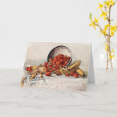 Carte Fraises et bananes dans un panier | E. Meyner (Fleur jaune)