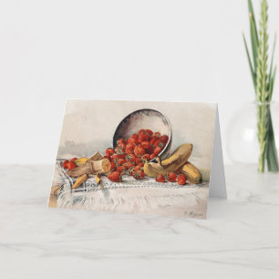 Carte Fraises et bananes dans un panier E. Meyner