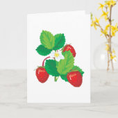 Carte fraises juteuses (Fleur jaune)