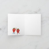 Carte Fraises Mignonnes En Amour (Intérieur)