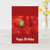 Carte Fraises sucrées (Fleur jaune)