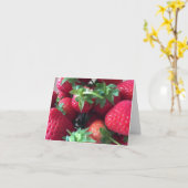 Carte Fraises Sucrées (Fleur jaune)