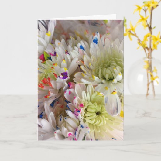 Carte Framable 7x5 avec Paint Splash Flower (Fleur jaune)