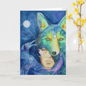 Carte Framable : Coyote Son (Fleur jaune)