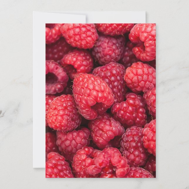 Carte Framboises rouges fraîches (Devant)