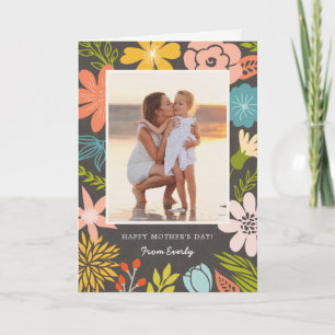 Carte Frame Floral Photo Fête des Mères