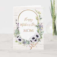 Frame Floral Rustique Gold Type Fête des Mères