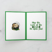 Carte Frame Shamrock de la Saint Patrick Lucky Meerkat (Intérieur)