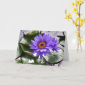 Carte Frameable Fleur Violet Anniversaire 7x5 (Fleur jaune)