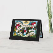 Carte Franc-Maçonnerie Florale Romantique Amitié Amour V (Dos)