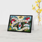 Carte Franc-Maçonnerie Florale Romantique Amitié Amour V (Fleur jaune)