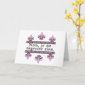 Carte Français aucuns produits de regrets (Fleur jaune)