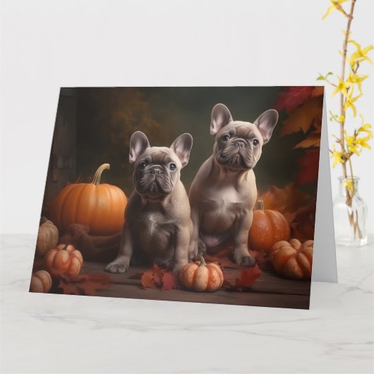 Carte Français Chien Chien Chien Chien Chien Puppy Autom (Fleur jaune)