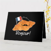 Carte Français Croissant Lover France Drapeau Francophil (Fleur jaune)