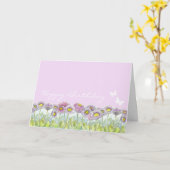 Carte Français Daisies Papillon Pastel Joyeux Anniversai (Fleur jaune)